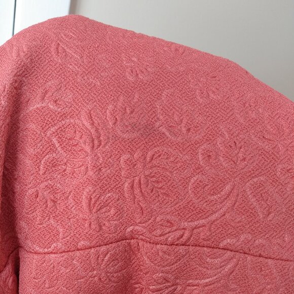 Mennonite Cape Dress 40" Bust 34" Waist Pink Modest Stretchy Textured - Picture 14 of 14